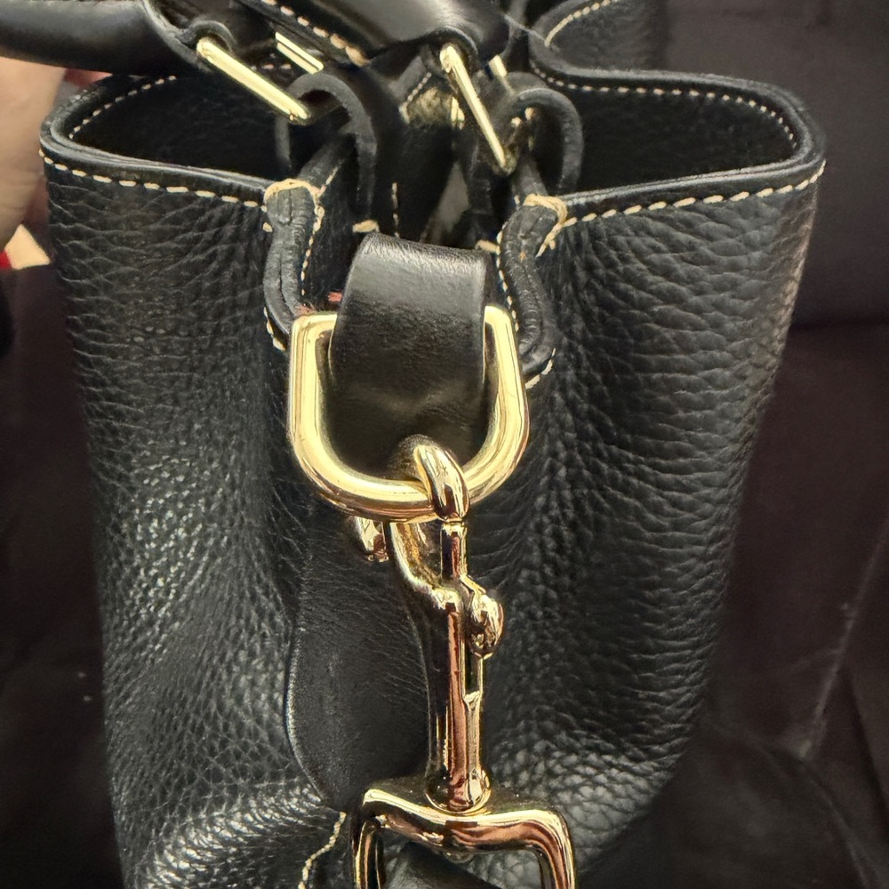 Dooney & Bourke Black Pebbled Leather Shoulder Bag - Picture 5 of 6